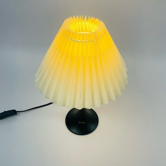 Bvhtp Electric Lamp, Table Lamp with Pleated Lamp Shape, Warm Light LED Table Lamp
