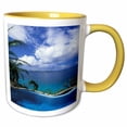 thumbnail image 1 of 3drose, Bvi, Virgin Gorda, Little Dix Bay, Resort, Poolside-ca10 Wbi0008 - Walter Bibikow, 15oz Two-tone Yellow Mug, 1 of 6