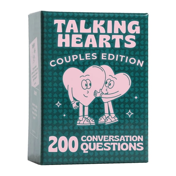Bview Art Talking Hearts Conversation Cards - Couples Card Game for Date Nights & Travel Adventures 200 Questions