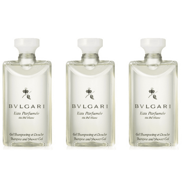  BVLGARI Au The Blanc (White Tea) Shampoo and Shower Gel Travel  Size, 2.5 Ounce Bottles - Set of 3 : Beauty & Personal Care