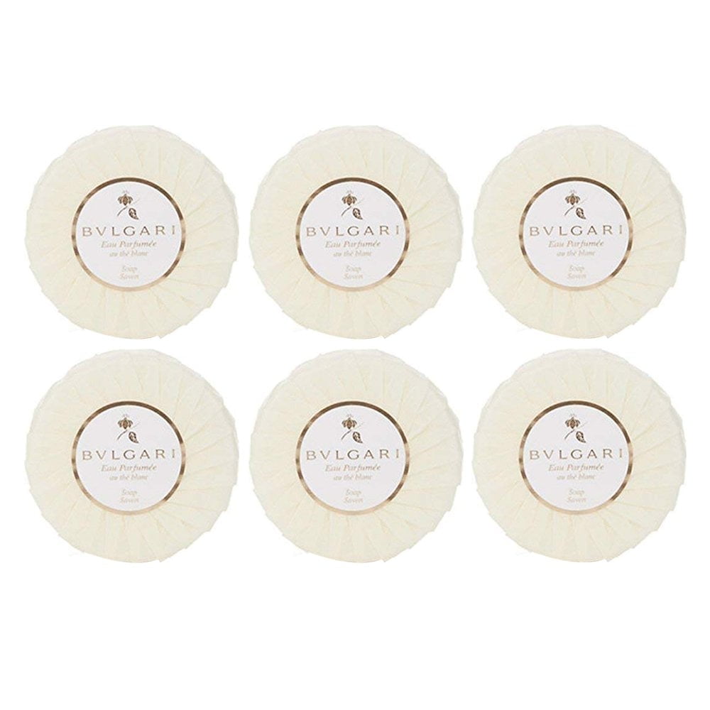 Bvlgari Au the Blanc White Tea Pleated Soap 50g - Set of 6