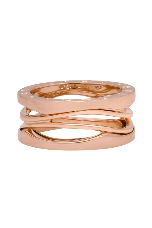 B.Zero1 Design Legend Three Band Ring 18K Rose Gold Size 54 US 6.75