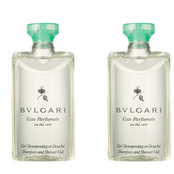 Bvlgari Green Tea Shampoo & Shower Gel Lot of 2 each 2.5 Oz, Total of 5 Oz