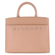 Bvlgari Leather Logo Tote Bag