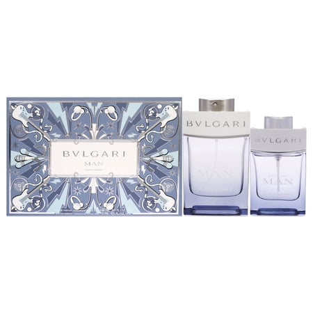 Bvlgari Man Glacial Essence , 2 Pc Gift Set 3.4oz EDP Spray, 0.5oz EDP Spray