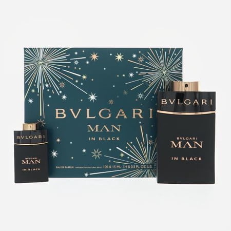 Bvlgari Man in Black 2 Pieces Set 3.4 oz & 0.5 oz Eau De Parfum Spray Men