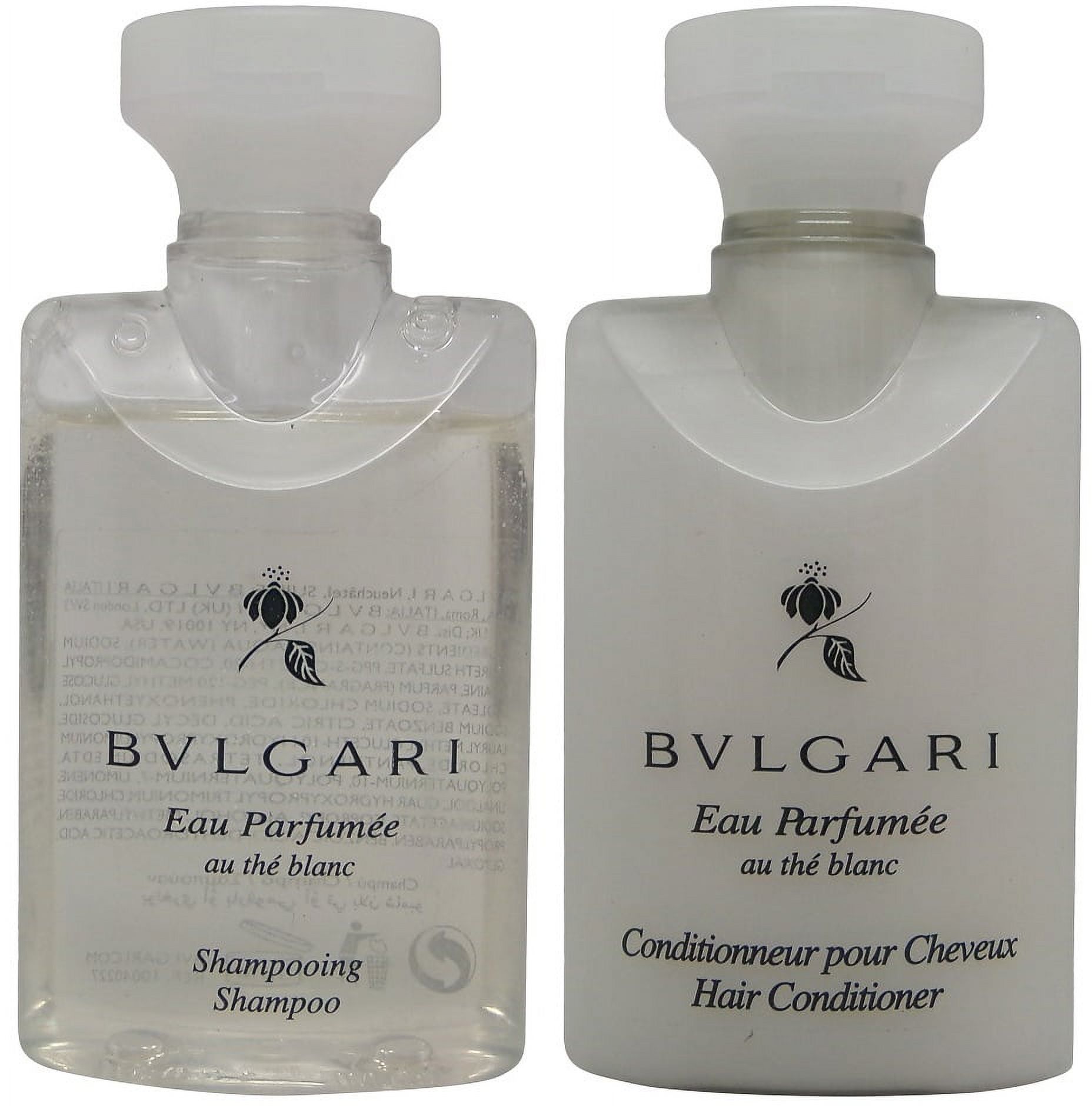 Bvlgari White Tea Shampoo and Conditioner Lot of 4 (2 each) 1.3oz Bottles