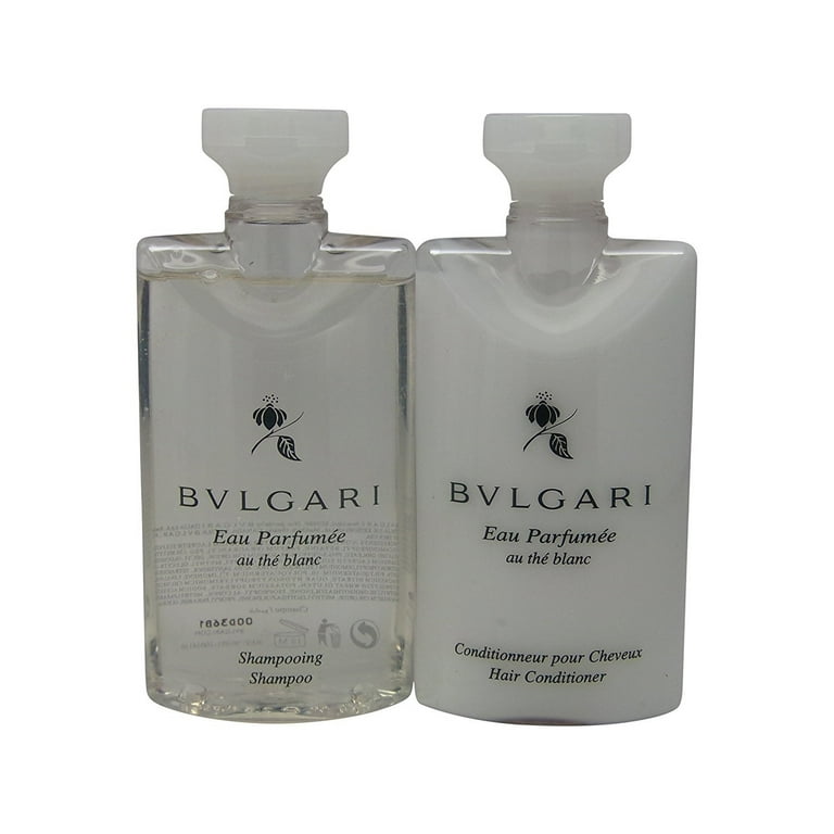 BVLGARI Au The Blanc (White Tea) Shampoo and Shower Gel Travel Size, 2.5  Ounce Bottles - Set of 3