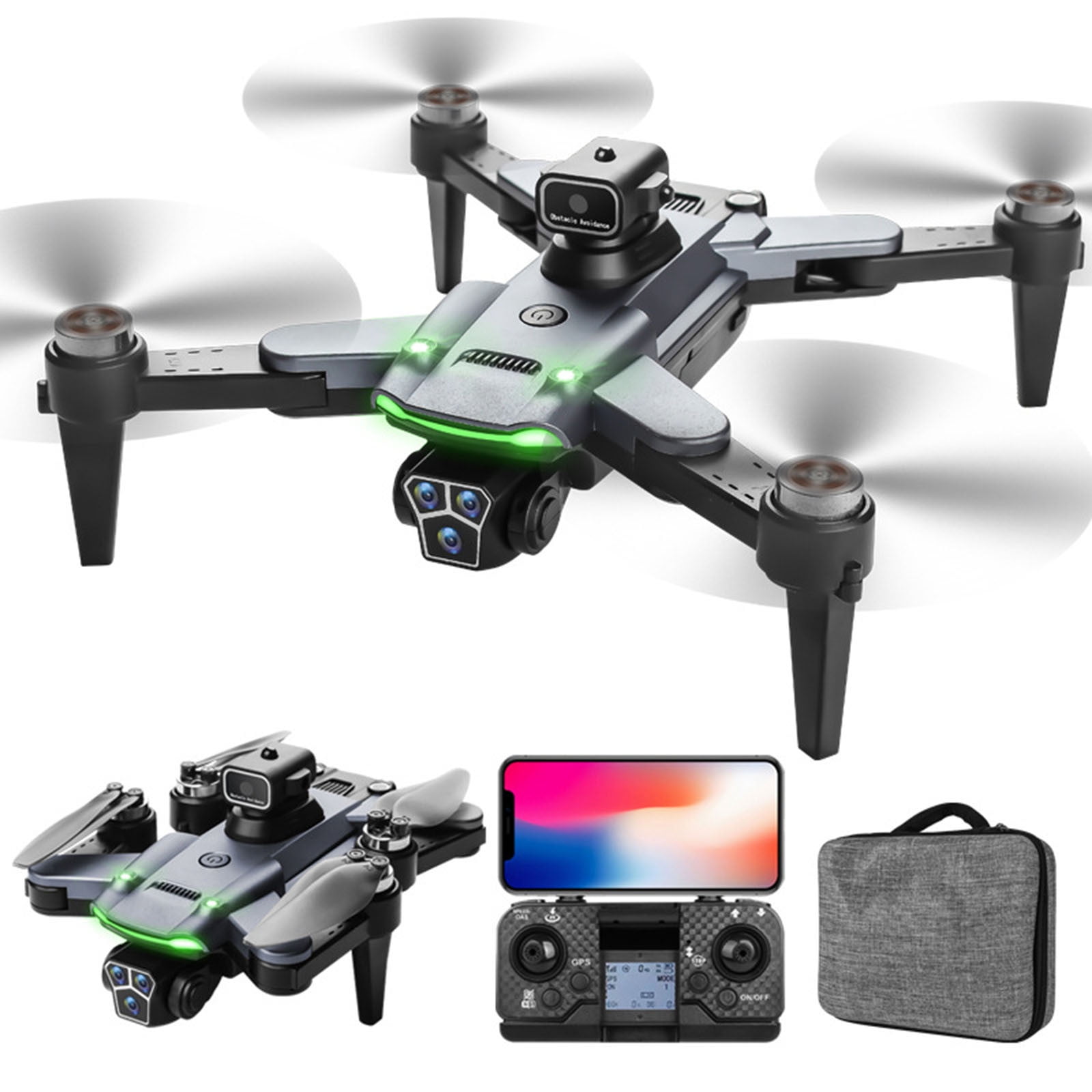 Bvxeep Drones with Camera 4K, S166GPS UAV High Definition Streaming
