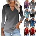 thumbnail image 1 of Bvxeep Women's Casual V-Neck Collar Top, 1 of 6