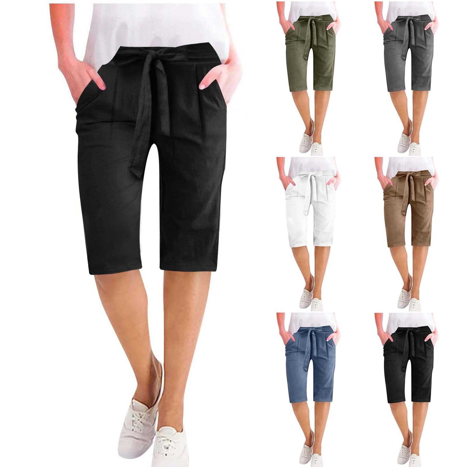Bvxeep Women's-Linen Like Collar with Waist String Business Casual ...
