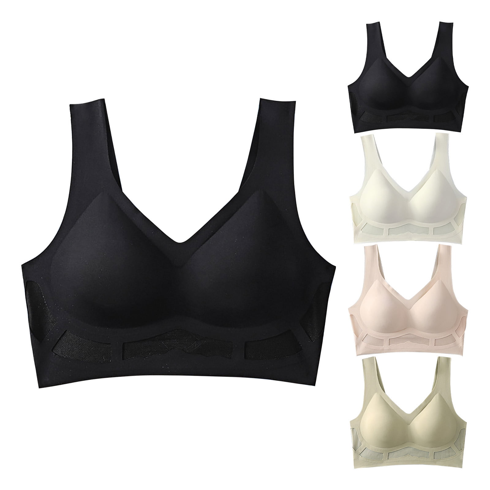 Bvxeep Women's Plus Size Push-up Sports Bra Everyday Bra - Walmart.com