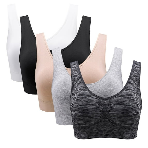 Bvxeep Women's Solid Color Plus Size Yoga Back-beautifying Push-up Sports Bra
