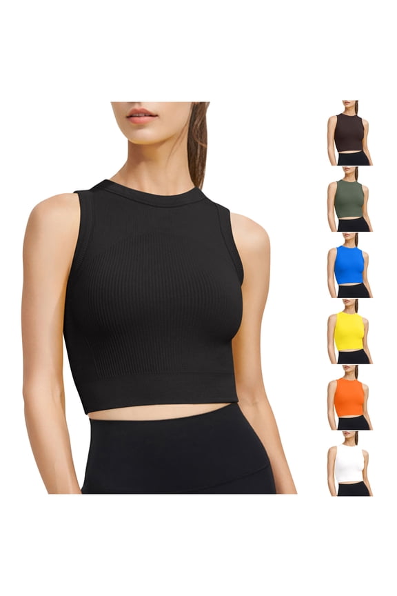 Women's Sports Shockproof Push-Up Bra Top One-Piece Cup Yoga Wear