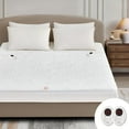 thumbnail image 1 of Bwarm Heated Mattress Pad ETL Certified Flower Bed Warmer with 9 Heat Settings, 1-12 Hours Auto Off Deep Pocket, Machine Washable, White (King), 1 of 7