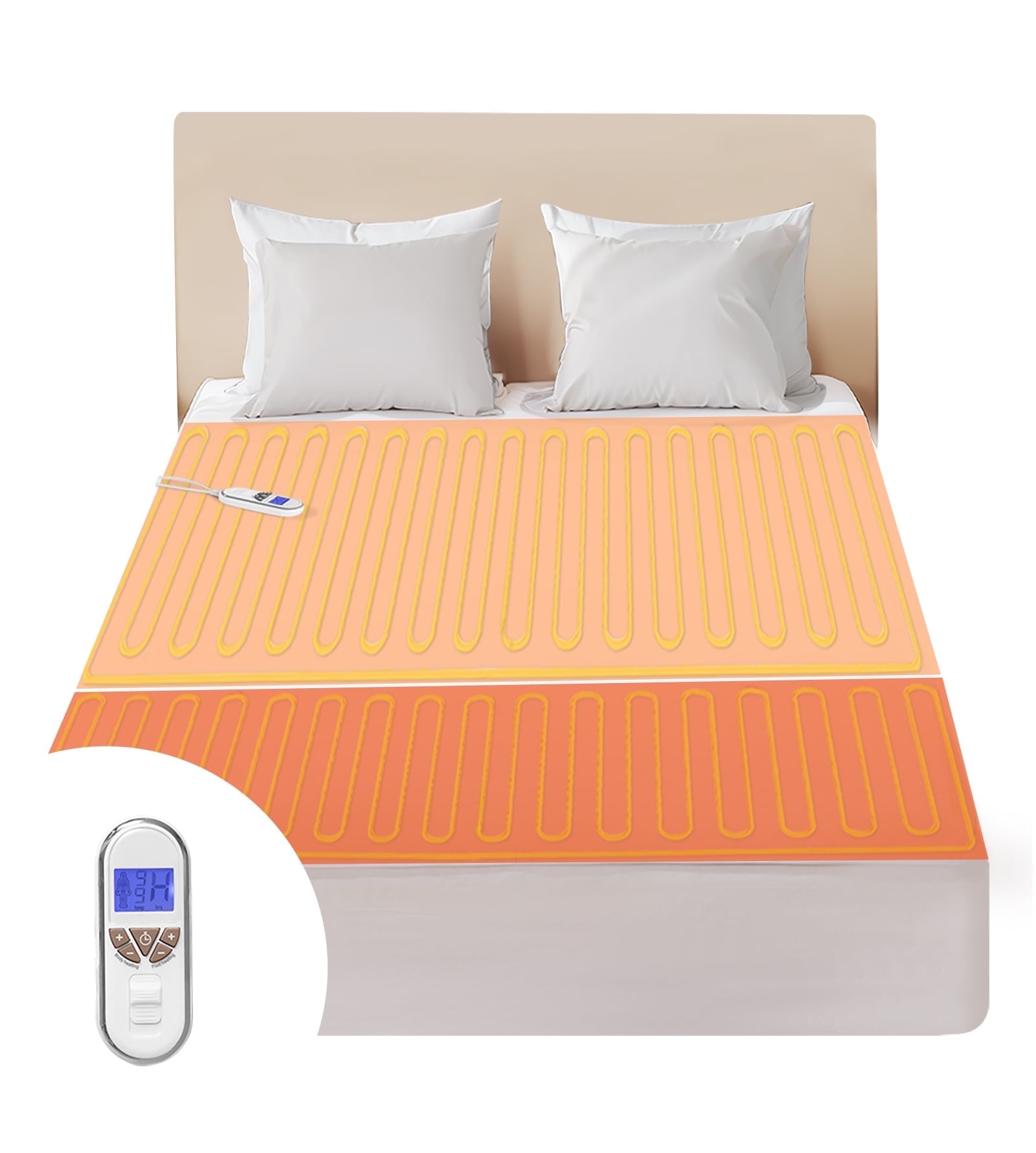 Sunbeam MSU7RQS Therapeutic Zoned Heated Mattress Pad Queen Size Walmart