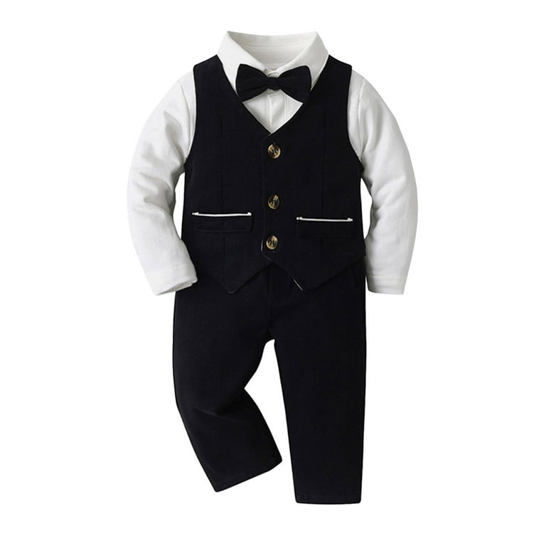 Bwdbhd Piece Boys' Formal Suit Set with Vest Pants Dress Shirt