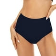 thumbnail image 1 of Bwdbhd High Waisted Bathing Suit Bottoms Women High Waisted Bikini Bottoms Tummy Control Swimsuit Bottoms Ruched Full Coverage Swim Bottom High Rise Navy,S, 1 of 4