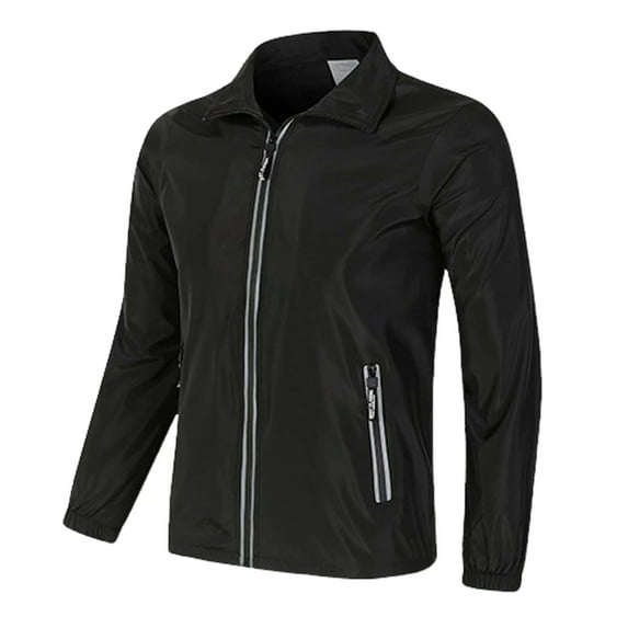 Bwdbhd Men Jackets Casual Mens Lightweight Bomber Jacket Casual Windbreaker Varsity Coat Black,M