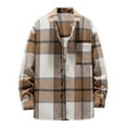 Bwdbhd Mens Bomber Jacket Mens Flannel Shirt Long Sleeve Lightweight