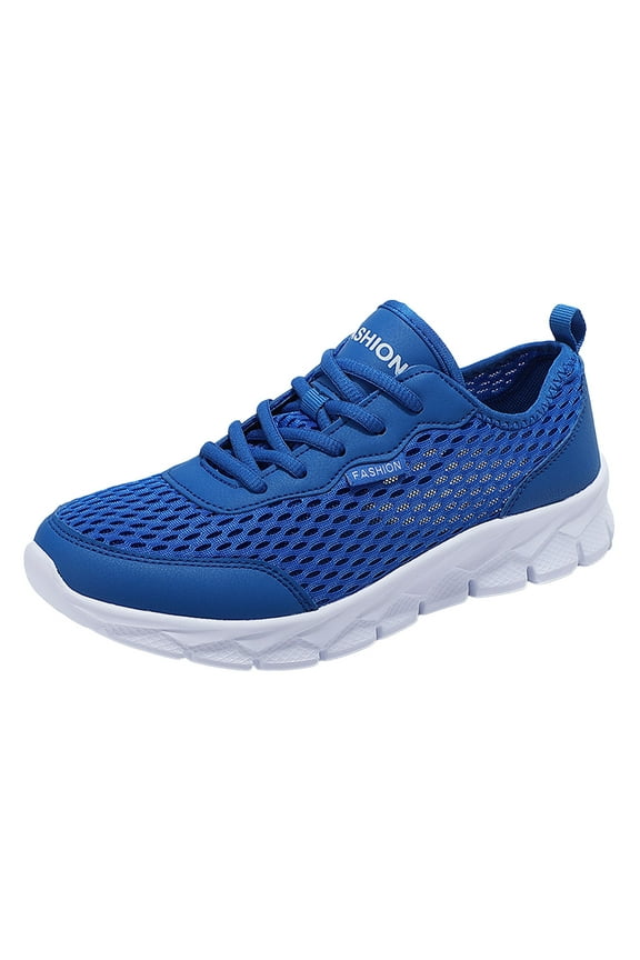 Shoes for Men Running Tennis Shoes Slip on Walking Fashion Athletic Sneakers Work Gym Shoes Comfort Lightweight Soft Sole Blue,9.5
