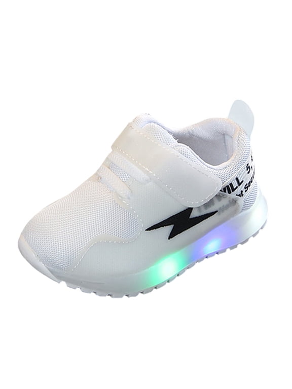 Toddler Boy Sneakers Kids Sneakers Light Up Shoes for Girls Toddler Walking Sneaker Girls Sneakers Kids Children Baby Casual Shoes White,10