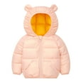 thumbnail image 1 of Bwdbhd Toddler Boys and Girls Winter Coat Winter Coats for Toddlers Baby Boys Girls Hooded Jacket Warm Coat Outerwear Pink,6-12 Months, 1 of 5