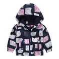 thumbnail image 1 of Bwdbhd Winter Coats for Toddler Baby Girls Boys Winter Coat Toddler Puffer Jacket Zipper Hooded with Pockets Navy,4-5 Years, 1 of 5