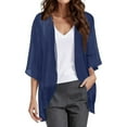 thumbnail image 1 of Bwdbhd Women's Shrug Sweaters Women Shrug Soft Open Front Long Sleeve Bolero Cardigan for Evening Dress Navy,L, 1 of 4