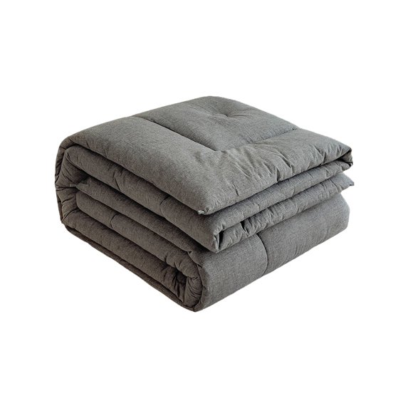 Bwiyojiz 98%Cotton,2%Spandex Soft Washed Microfiber Duvet Insert Great for Summer Spring Fall Enhanced Warmth All Seasons Lightweights Yet Insulating Comforter Core, Gifts for Women, Gray