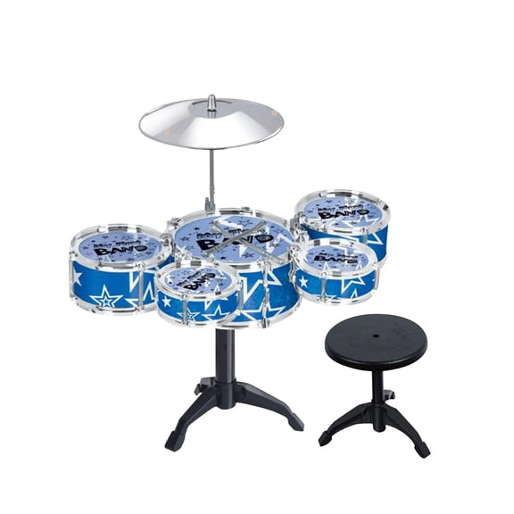 Bwiyojiz Apartment Decor Artificial flowers Children's Drumming Toy Music Early Education Simulation Jazz Drum Practice Percussion Instrument, Gifts for Women, Blue