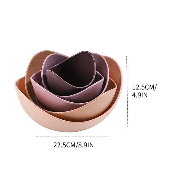 Bwiyojiz Bowls Salad Bowl Set of 5 Fruit Cereal Kitchen Porcelain Microwave Safe for Dessert, Gifts for Sister
