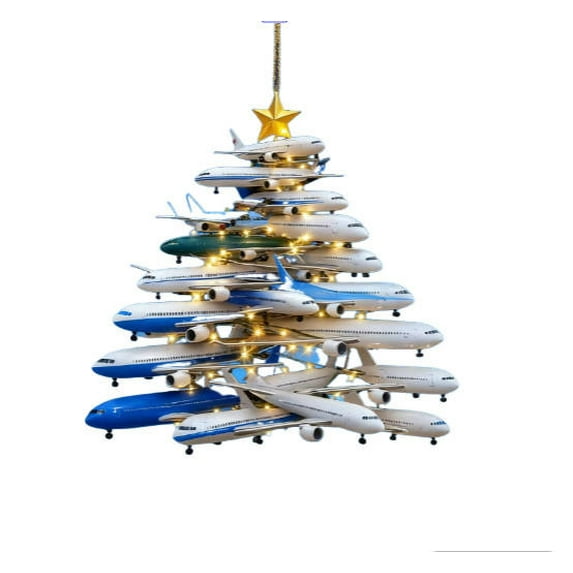 Bwiyojiz Christmas Decorations Hanging Ornaments 3.14x3.14" Airplane Series, Gifts for Her