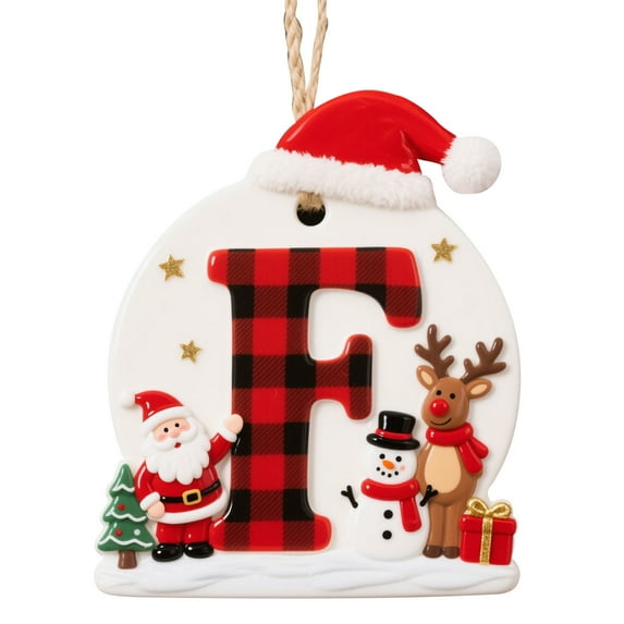 Bwiyojiz Christmas Decorations Hanging Ornaments Acrylic 26-letter Sign Transparent High-definition Material with Exquisite Letter Shape. Suitable for Home Decoration Party, Gifts for Her