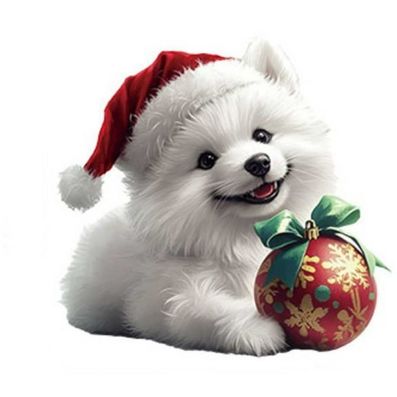 Bwiyojiz Christmas Decorations Hanging Ornaments Cute Dog Series Acrylic Bag Computer Keychain and Car Rearview Mirror, Gifts for Friend