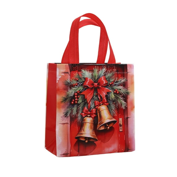 Bwiyojiz Christmas Decorations Home Decoration Black Color Handbag Non Woven Shopping Bag Holiday Gift Packaging, Gifts for Sisters, Multicolor