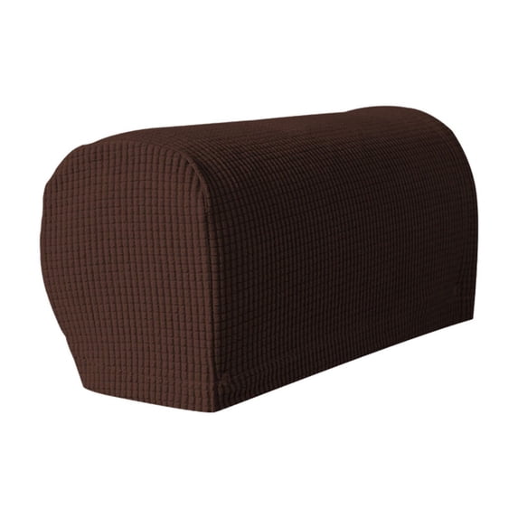 Bwiyojiz Christmas Decorations Home Decoration Count 2pcs All Inclusive Solid Color Plaid Sofa Armrest Cover Elastic Protective Thickened for Seasons 2pc, Gifts for Yourelf, Brown