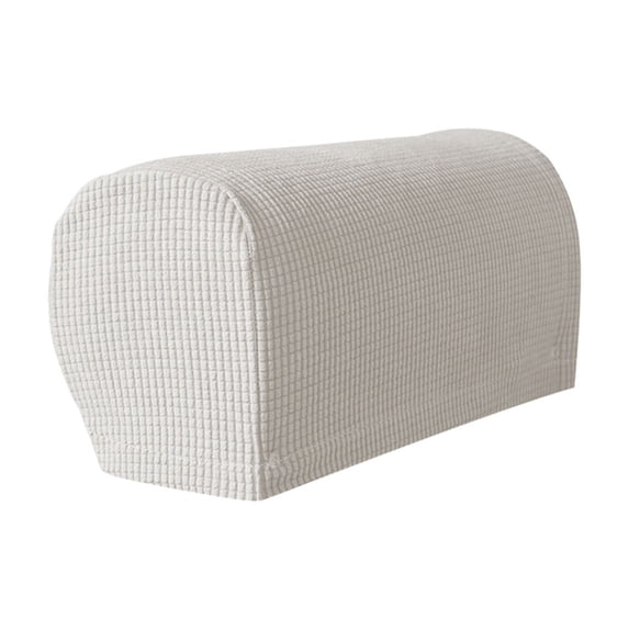 Bwiyojiz Christmas Decorations Home Decoration Count 2pcs All Inclusive Solid Color Plaid Sofa Armrest Cover Elastic Protective Thickened for Seasons 2pc, Gifts for Sisters, White