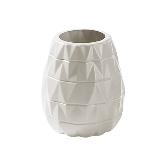 Bwiyojiz Christmas Decorations Home Decoration Plastic Imitation Glazed Vase Living Room Flower Arrangement TV Cabinet Dried Pot Utensil, Gifts for Sister, White
