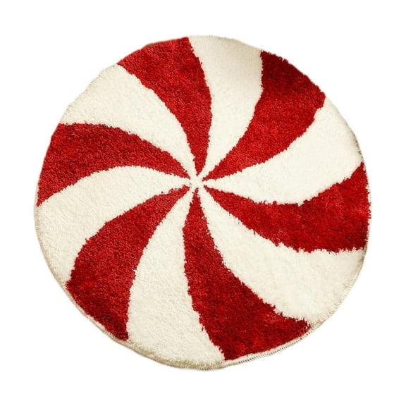 Bwiyojiz Christmas Decorations Home Decoration Rugs Snowflake Shaped Floor Mat Decorative for Living Bedroom Kitchen Bath, Gifts for Sisters, Red