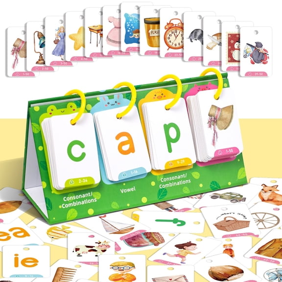 Bwiyojiz Count 129pcs Educational Toys Sight Words Phonics Spelling Games Cards Learning Activities Toy, Gifts for Him
