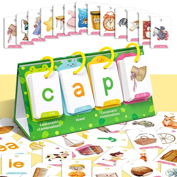 Bwiyojiz Count 129pcs Educational Toys Sight Words Phonics Spelling Games Cards Learning Activities Toy, Gifts for Him