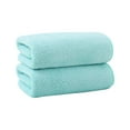 thumbnail image 1 of Bwiyojiz Count 2pcs Towel Bath Set Velvet Spun Highly Absorbent Soft Suitable for Bathroom Spa Gym, Gifts for Yourself, Green, 1 of 6