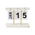 thumbnail image 1 of Bwiyojiz Decor Accessories Artificial Flowers Wooden Perpetual Desk Calendar Flip Calender for Office Creative Month Date Display Women Home Desktop Photo Props, Gifts for Her, 1 of 9