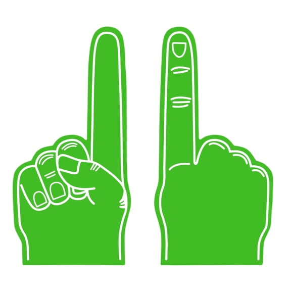 Bwiyojiz Decor Accessories Foam Finger Hand Large Pointing for Sports Fans, Gifts for Friend, Green