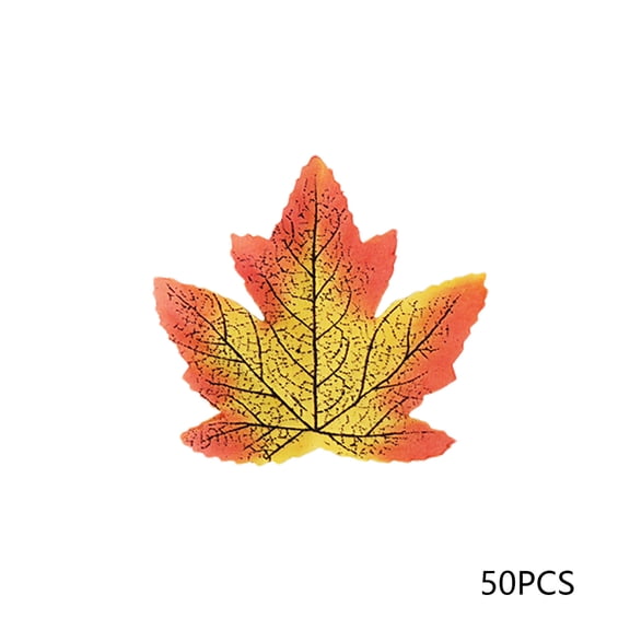 Bwiyojiz Decor Accessories cloth Simulated Maple Leaf Fall Classroom Decoration Halloween Party 50pcs, Gifts for Women, Multicolor