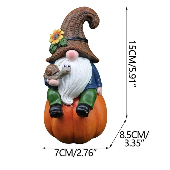 Bwiyojiz Decoration Ornaments Garden Micro Dwarf Ornament Border Resin Crafts Sitting Pumpkin Festival, Gifts for Friend, Multicolor
