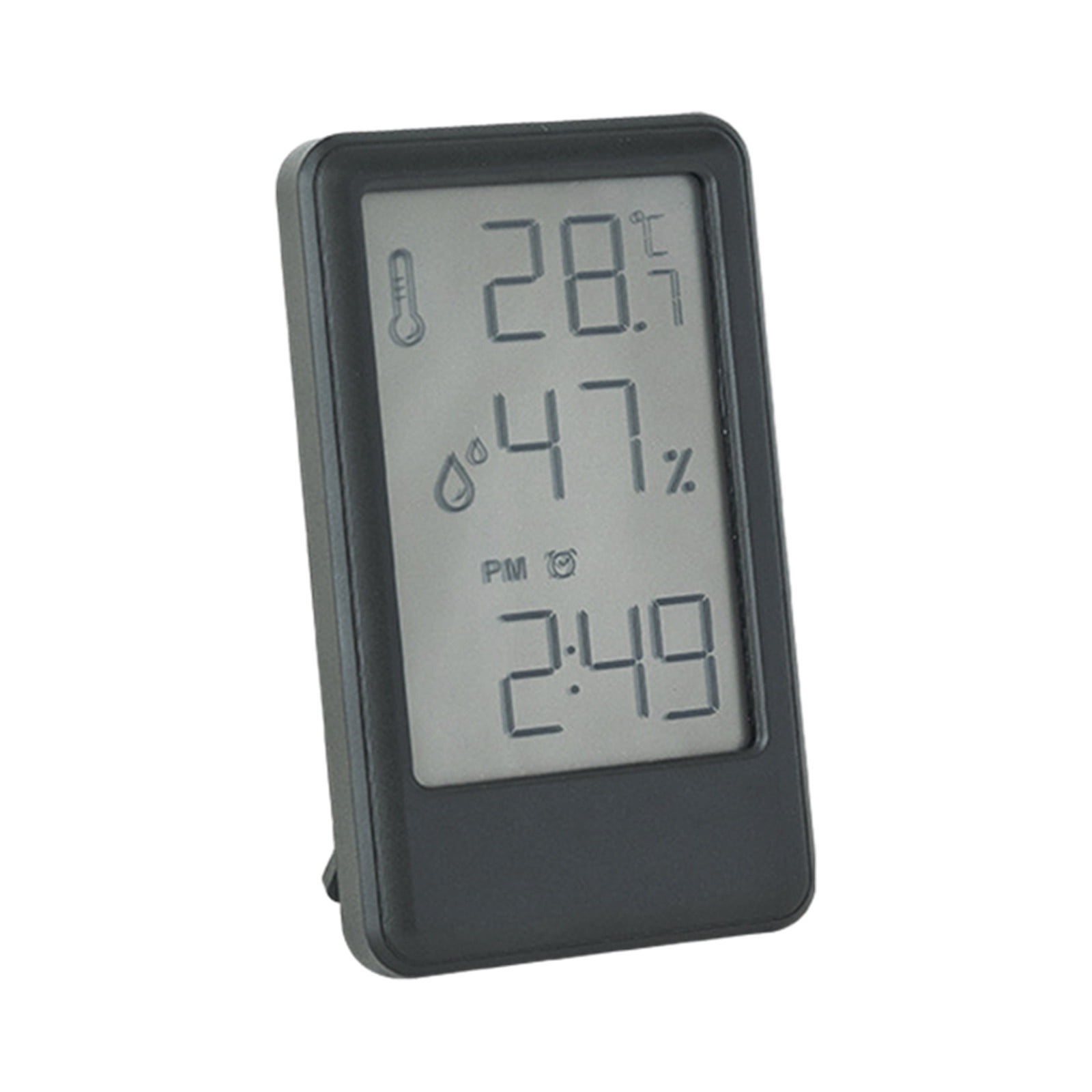 Bwiyojiz Digital Alarm Clock with LCD Display Thermometers Hygrometer ...