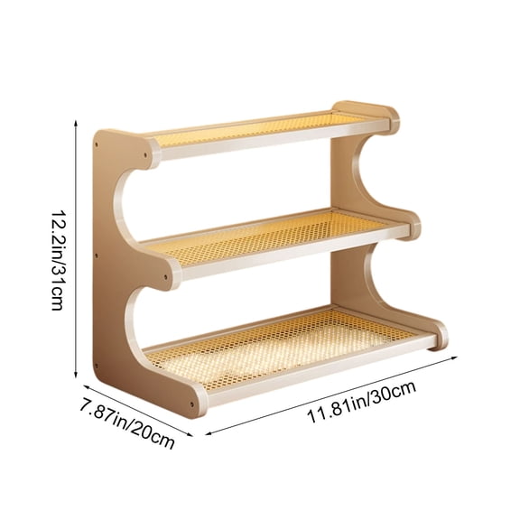 Bwiyojiz Furniture Wooden Mug Rack Countertop Coffee Cup Display Organizer for Station Shelf Cabinet Kitchen, Gifts for Sister
