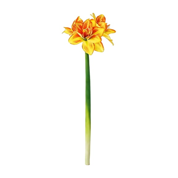 Bwiyojiz Garden Decor, Artificial Clivia Amaryllis Flower 1pcs Faux Realistic Blooms Tall 25.19 In Home Decor Wedding Centerpiece Vase Floral Arrangement, Women Gifts
